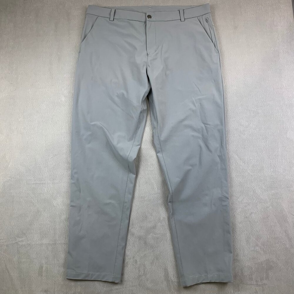 Lululemon Mens 38 Gray Chino Commission Pant Classic Warpstreme Tapered 38x31
